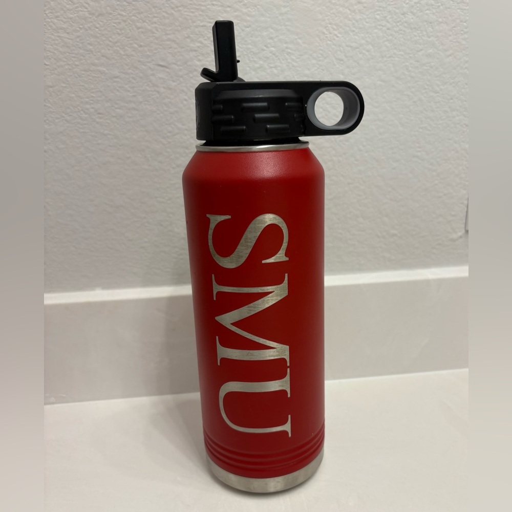 SMU Engraved Stainless Steel Polar Camel 32oz Insulated Water Bottle NEW Maroon